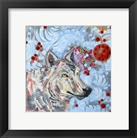 Framed Wolf and Moon