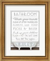 Framed Bathroom Rules