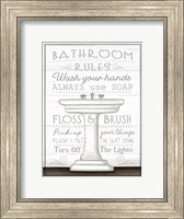 Framed Bathroom Rules