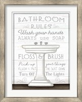 Framed Bathroom Rules