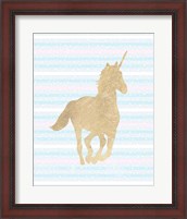 Framed Gold Unicorn II