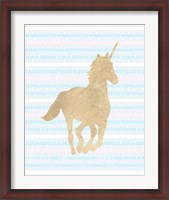Framed Gold Unicorn II