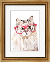 Framed Cat with Glasses