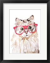 Framed Cat with Glasses