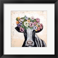 Framed Flower Cow Crown