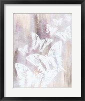 Framed Bright White Butterflies II