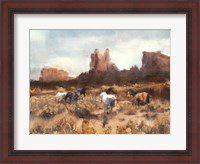 Framed Desert Horses