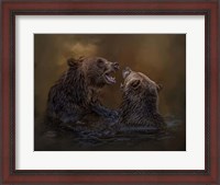 Framed Grizzlies at Play