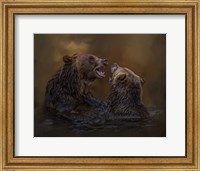 Framed Grizzlies at Play