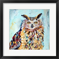 Framed Great Horned Owl