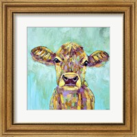 Framed Dandelion Cow