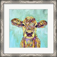 Framed Dandelion Cow