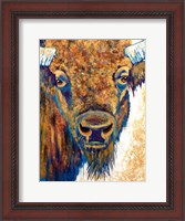 Framed Mama Bison