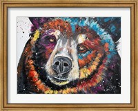 Framed Midnight Bear