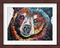 Framed Midnight Bear