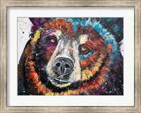 Framed Midnight Bear