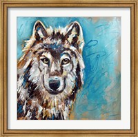 Framed Brown Wolf