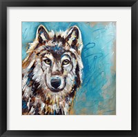 Framed Brown Wolf