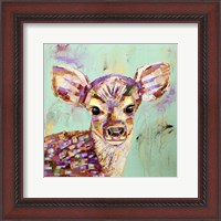Framed Celadon Deer