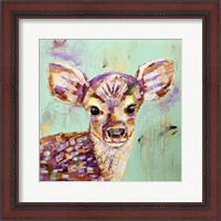 Framed Celadon Deer