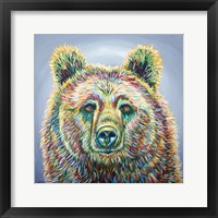 Framed Grey Bear