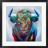 Framed Aggie Bull
