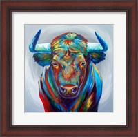 Framed Aggie Bull
