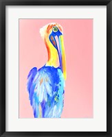 Framed Pink Pelican