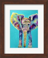 Framed Baby Blue Elephant