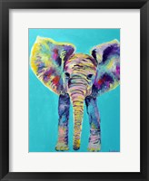 Framed Baby Blue Elephant