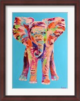 Framed Baby Pink Elephant