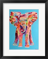 Framed Baby Pink Elephant