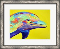 Framed Yellow Dolphin