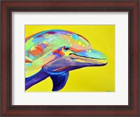 Framed Yellow Dolphin