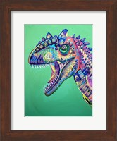 Framed Green Dinosaur