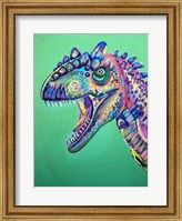 Framed Green Dinosaur