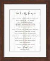 Framed Lord's Prayer