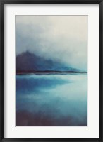 Framed Misty Blue Landscape