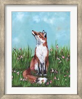 Framed Fox in Flowers