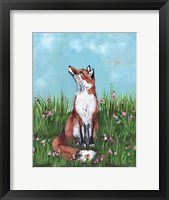 Framed Fox in Flowers