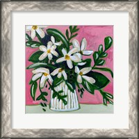 Framed Floral on Pink II