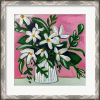 Framed Floral on Pink II