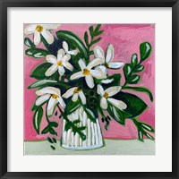 Framed Floral on Pink II