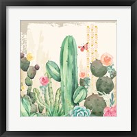 Framed Southwest Cactus III