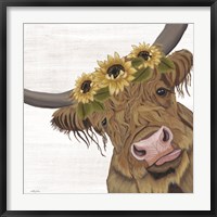 Framed Sunflower Highland