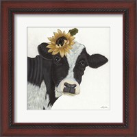 Framed Sunflower Cow
