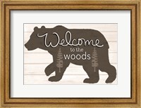 Framed Welcome to the Woods