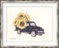 Framed Sunflower Farm Truck