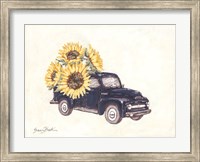 Framed Sunflower Farm Truck