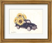 Framed Sunflower Farm Truck